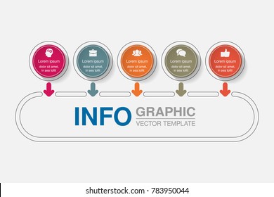 Vector infographic template for diagram, graph, presentation, chart, business concept with 5 options.