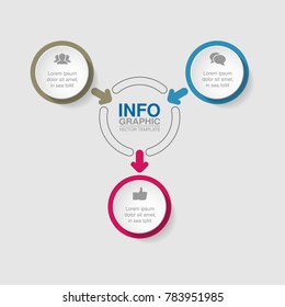 Vector infographic template for diagram, graph, presentation, chart, business concept with 3 options.