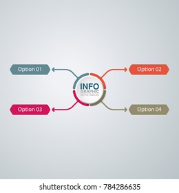 Vector infographic template for diagram, graph, presentation, chart, business concept with 4 options.