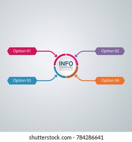 Vector infographic template for diagram, graph, presentation, chart, business concept with 4 options.