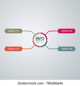 Vector infographic template for diagram, graph, presentation, chart, business concept with 4 options.