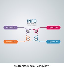 Vector infographic template for diagram, graph, presentation, chart, business concept with 4 options.