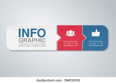 Vector infographic template for diagram, graph, presentation, chart, business concept with 2 options.