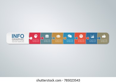 Vector infographic template for diagram, graph, presentation, chart, business concept with 7 options.