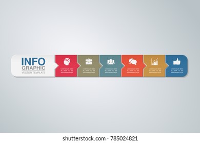 Vector infographic template for diagram, graph, presentation, chart, business concept with 6 options.
