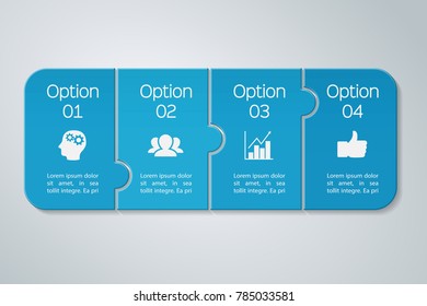Vector infographic template for diagram, graph, presentation, chart, business concept with 4 options.