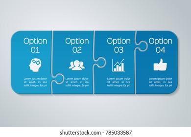 Vector infographic template for diagram, graph, presentation, chart, business concept with 4 options.