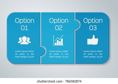 Vector infographic template for diagram, graph, presentation, chart, business concept with 3 options.