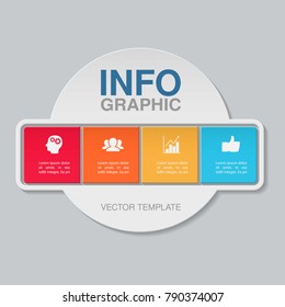 Vector infographic template for diagram, graph, presentation, chart, business concept with 4 options.