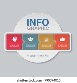 Vector infographic template for diagram, graph, presentation, chart, business concept with 4 options.
