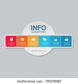 Vector infographic template for diagram, graph, presentation, chart, business concept with 6
 options.