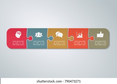 Vector infographic template for diagram, graph, presentation, chart, business concept with 5 options.