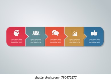 Vector infographic template for diagram, graph, presentation, chart, business concept with 5 options.