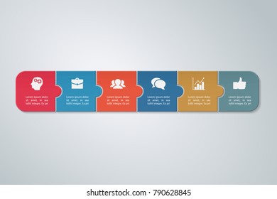 Vector infographic template for diagram, graph, presentation, chart, business concept with 6 options.