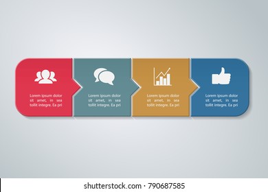 Vector infographic template for diagram, graph, presentation, chart, business concept with 4 options.
