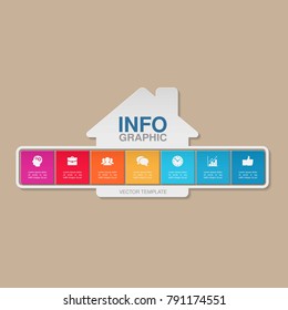 Vector infographic template for diagram, graph, presentation, chart, business concept with 7 options.
