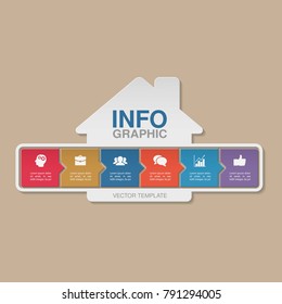 Vector infographic template for diagram, graph, presentation, chart, business concept with 6 options.