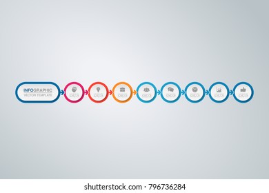 Vector infographic template for diagram, graph, presentation, chart, business concept with 8 options.