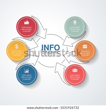 Vector infographic template for diagram, graph, presentation, chart, business concept with 6 options.