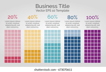 Vector infographic template, diagram for presentation with 5 options