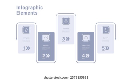 Vector infographic template. Flowchart presentation design elements with text space.