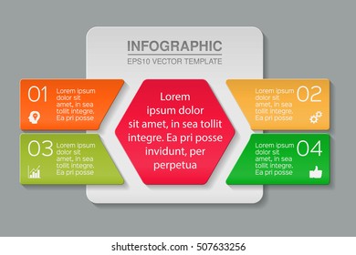 Vector infographic template, four options.