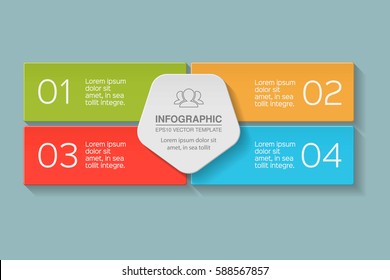 Vector infographic template, four options.