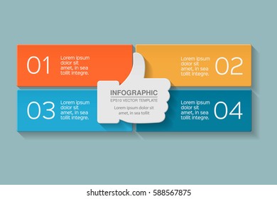 Vector infographic template, four options.