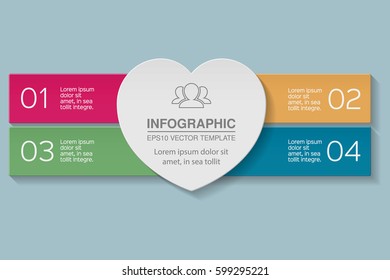 Vector infographic template, four options.