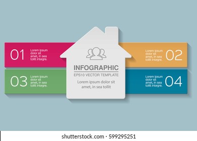 Vector infographic template, four options.