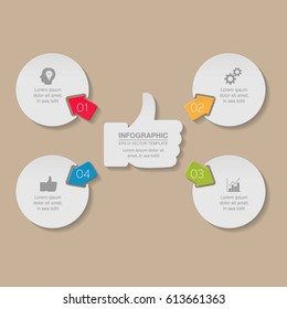 Vector infographic template, four options.