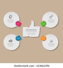Vector infographic template, four options.