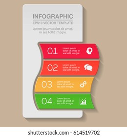 Vector infographic template, four options.