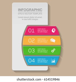 Vector infographic template, four options.