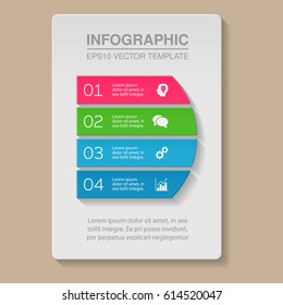 Vector infographic template, four options.