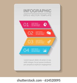 Vector infographic template, four options.