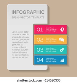 Vector infographic template, four options.