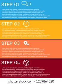 Vector infographic template with four steps