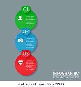 Vector infographic template, hearts.