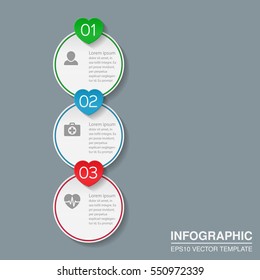Vector infographic template, hearts.
