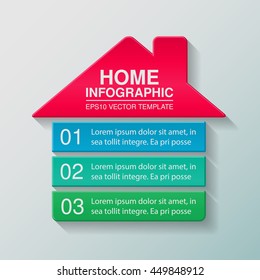 Vector infographic template, home