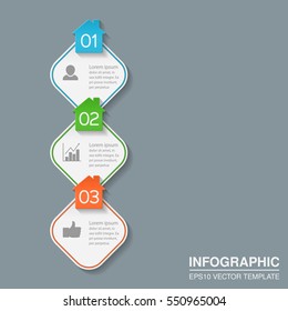 Vector infographic template, home.