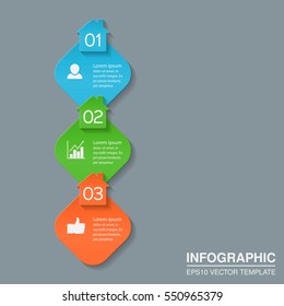 Vector infographic template, home.