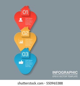 Vector infographic template, home.
