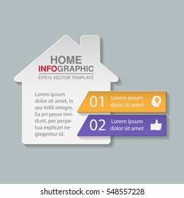 Vector infographic template, home, two options