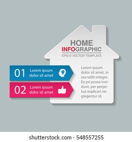 Vector infographic template, home, two options