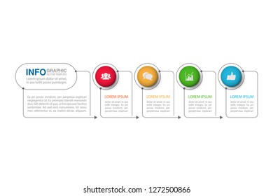 Vector infographic template for horizontal diagram, graph, presentation, chart, business concept with 4 options.