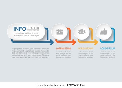 Vector infographic template for horizontal diagram, graph, presentation, chart, business concept with 3 options.