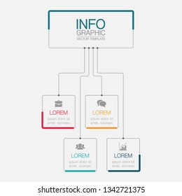 Vector infographic template for horizontal diagram, graph, presentation, chart, business concept with 4 options.