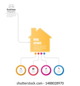 
Vector infographic template for housing diagrams, graphs, presentations, charts, business concepts with 4 options.